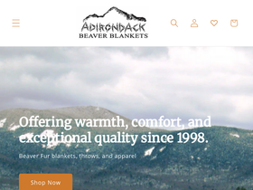 adirondackblankets.com homepage screenshot