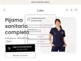 cairewear.com homepage screenshot