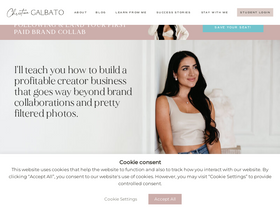 'christinagalbato.com' screenshot