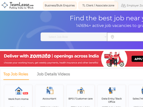 'teamlease.com' screenshot