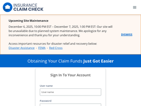 'insuranceclaimcheck.com' screenshot