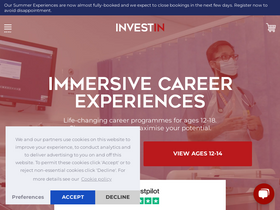 InvestIN homepage screenshot
