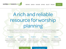 'sundaysandseasons.com' screenshot