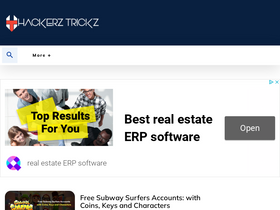 'hackerztrickz.com' screenshot