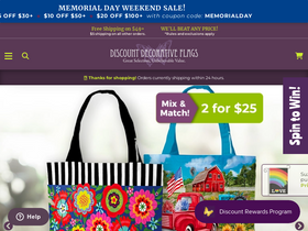 'discountdecorativeflags.com' screenshot