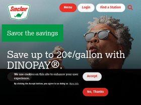 'sinclairoil.com' screenshot