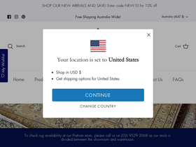 Najaf Rugs homepage screenshot