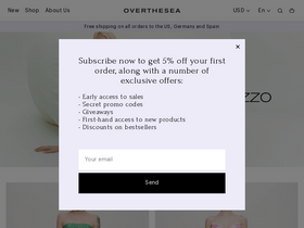 OVERTHESEA homepage screenshot