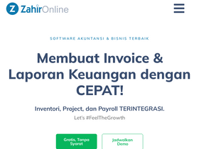 'zahironline.com' screenshot