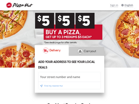 'pizzahut.ca' screenshot