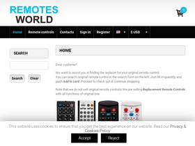 'remotes-world.com' screenshot