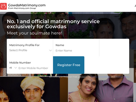 'gowdamatrimony.com' screenshot