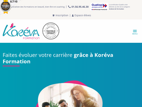'koreva-formation.com' screenshot
