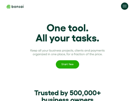 'hellobonsai.com' screenshot