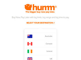 'shophumm.com' screenshot
