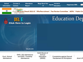 'edudel.nic.in' screenshot