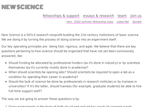 'newscience.org' screenshot