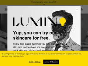 'luminskin.com' screenshot