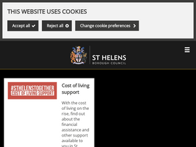 'sthelens.gov.uk' screenshot