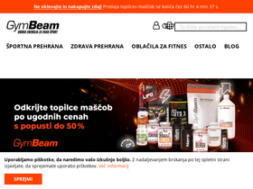 'gymbeam.si' screenshot