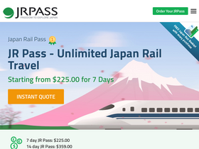 'jrpass.com' screenshot