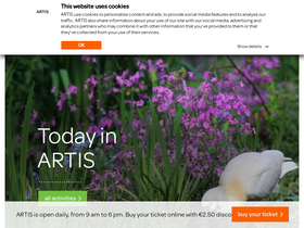 'artis.nl' screenshot