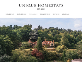 'secure.uniquehomestays.com' screenshot