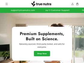 True Nutra homepage screenshot