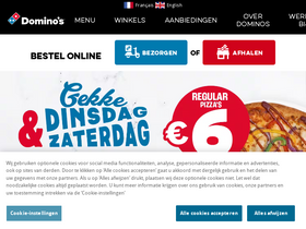 'dominos.be' screenshot