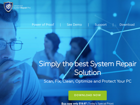'advancedsystemrepair.com' screenshot