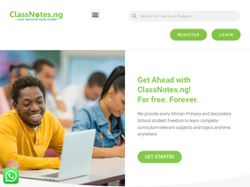 'classnotes.ng' screenshot