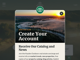 'haydenoutdoors.com' screenshot