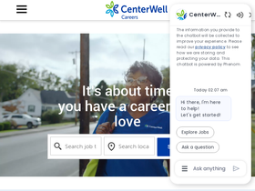 'centerwellcareers.com' screenshot
