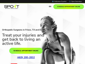 'sportsmedtexas.com' screenshot