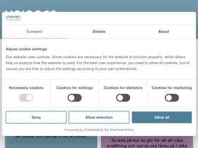 'unionensakassa.se' screenshot