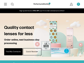 'perfectlensworld.com' screenshot