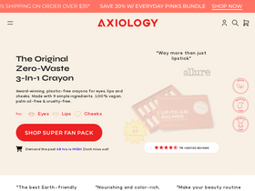 'axiologybeauty.com' screenshot