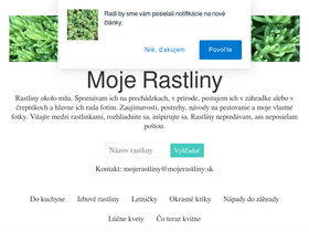 'mojerastliny.sk' screenshot