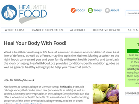'healwithfood.org' screenshot
