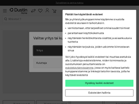 'dustinhome.fi' screenshot