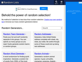 'randomlists.com' screenshot