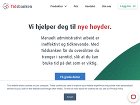 'tidsbanken.no' screenshot
