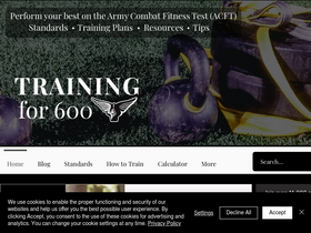 'armycombatfitnesstest.com' screenshot