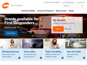 'we-energies.com' screenshot