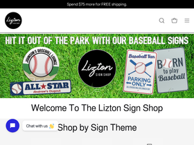 liztonsignshop.com homepage screenshot