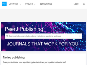 'peerj.com' screenshot