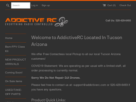 addictiverc.com homepage screenshot