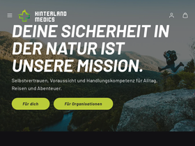 Hinterlandmedics homepage screenshot