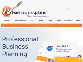 'wisebusinessplans.com' screenshot