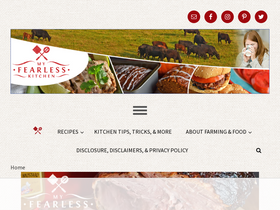 'myfearlesskitchen.com' screenshot
